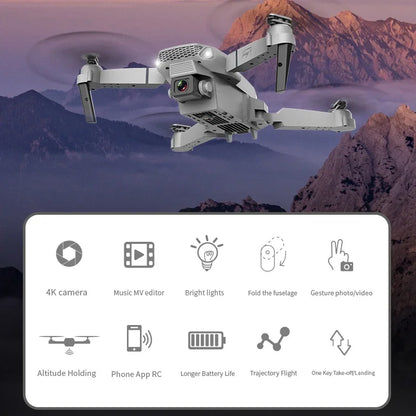 2025 New E88 Pro WIFI FPV Drone - 4K/1080P Dual Camera,Wide-Angle HD, Altitude Hold, Foldable Quadcopter, RC Helicopter Toy Gift