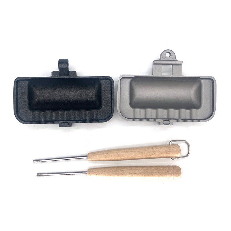 Double-Sided Sandwich Pan Non-Stick Foldable Grill Frying Pan for Bread Toast Breakfast Machine Pancake Maker