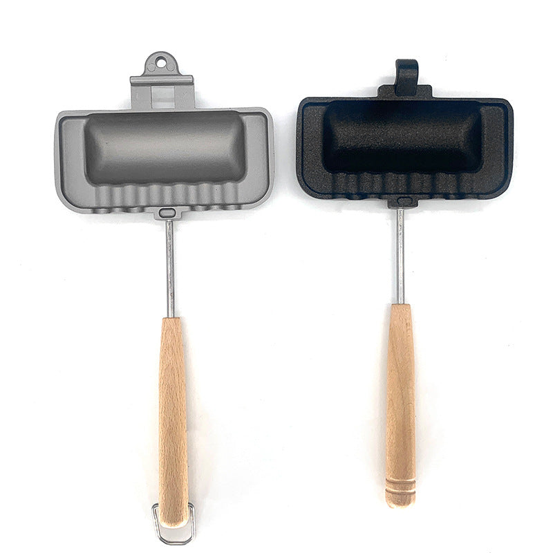 Double-Sided Sandwich Pan Non-Stick Foldable Grill Frying Pan for Bread Toast Breakfast Machine Pancake Maker