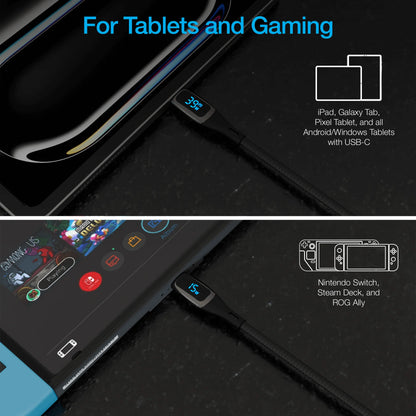 Naztech Digiwatt USB-C to USB-C Digital LED Cable 6Ft